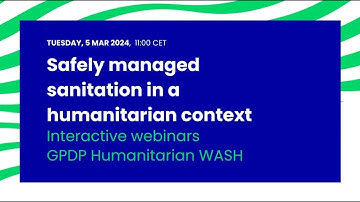 IHE Delft 💧 GPDP Humanitarian WASH webinar