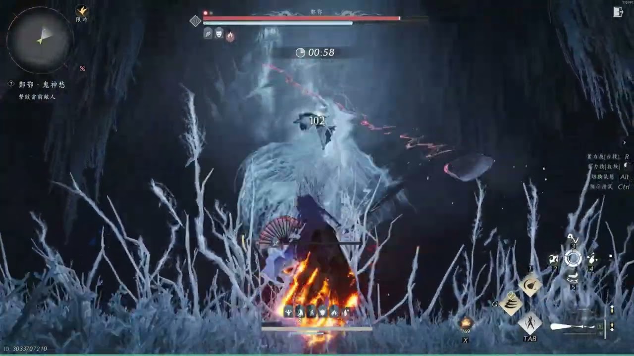 【燕雲十六聲】邪修連失誤都還能輕鬆打贏鄭鄂！？ 只靠遠程就能無傷，看完你也會打！，1:35秒無傷鬼神愁｜鄭鄂，無名扇