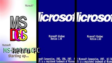 Retro PC - MS - DOS 7.1 CDU, Windows 1.04 IBM, & Windows 2.11/386