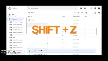 Google Trainer Drive Keyboard Shortcuts