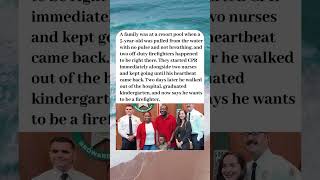 OFF-DUTY FIREFIGHTERS SAVED A 5-YEAR-OLD WITH NO PULSE IN A POOL🏊‍♂️❤️‍🔥