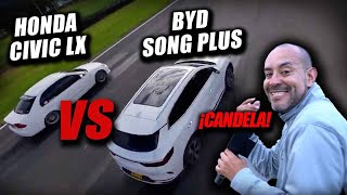 ❌BYD SONG PLUS🆚 HONDA CIVIC LX🔥Fullcars Drag Race cuarto de milla