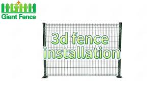 How to install 3D fence and peach post with base