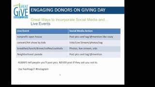 Kitsap Great Give 2017 Training 3 Marketing 101