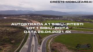 VIDEO - Imagini de pe șantierul autostrăzii Sibiu - Boița. Se lucrează intens 2 video