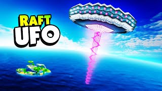 I Built A GIANT UFO RAFT For Aliens - Raft Mods