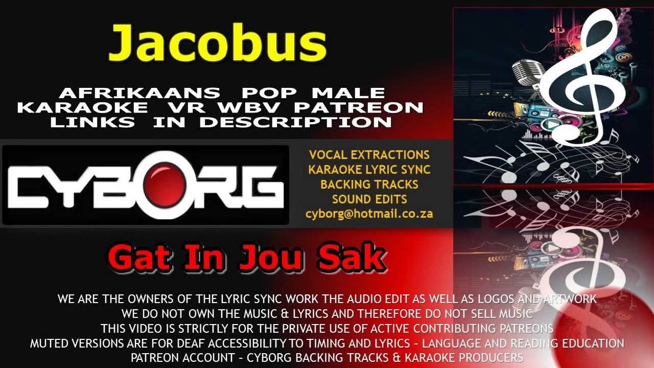 ZARP Jacobus   Gat In Jou Sak AFRIKAANS POP MALE KARAOKE VR WBV PATREON LINKS IN DESCRIPTION