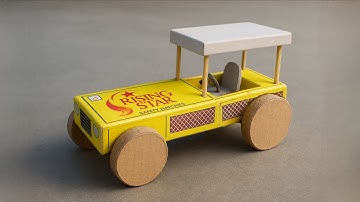 How To Make Mini Tractor With Matchbox | Easy DIY Toy 🚜 Tractor Ideas