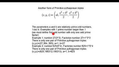 Primitive pythagorean triples with one prime factor (number a)