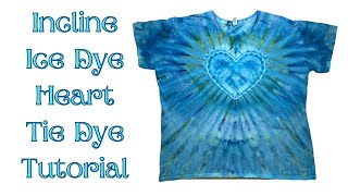 Tie-Dye Pattern: Heart Incline Ice Dye (Blues)