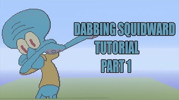 Minecraft Dabbing Squidward Pixel Art Tutorial Part 1 (Spongebob)