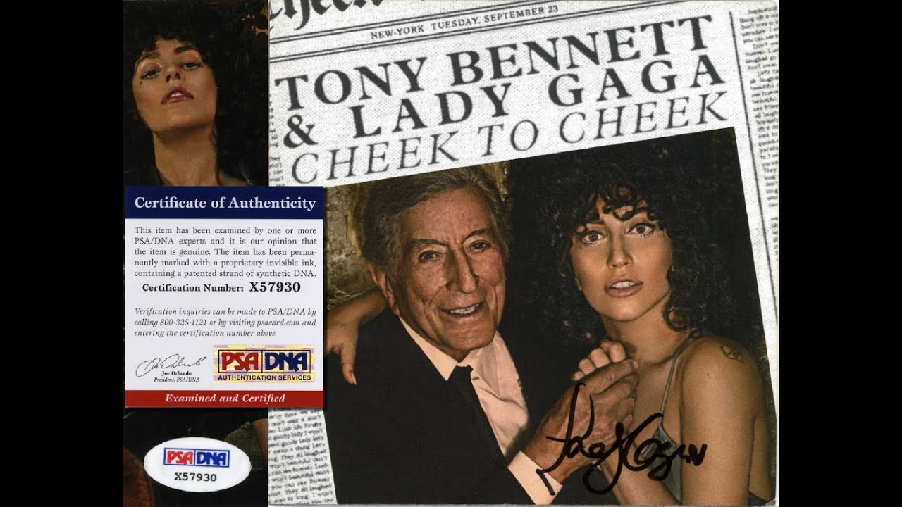 LADY GAGA Hand Signed CD Booklet for "Cheek to Cheek" PSA/DNA - UACC RD 