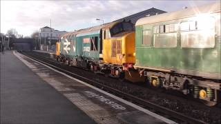 BR Large Logo Class 37403 And 975025 Thrashing Through Lawrence Hill 14/01/2016