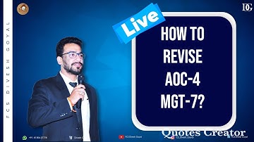 How to Revise AOC-4 / MGT-7?