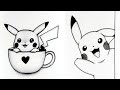 How to draw Pikachu for beginners / Pokemon - Step by Step drawing tutorial / Pikachu drawing easy