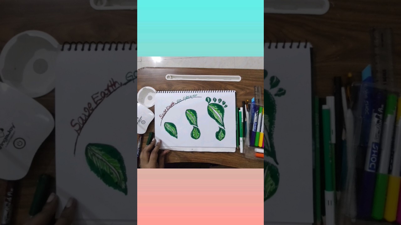 Vibrant Earth:Go Green |Drawing 