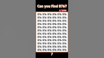 Find 876! #quiz #odd #math #iq #numbersgame #speed #shorts #mathexam #speedquiz