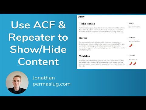 Use ACF Radio Buttons to Show/Hide Content - ACF Repeater in Oxygen Builder