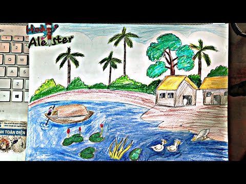 Video VẼ TRANH PHONG CẢNH QUÊ HƯƠNG | MĨ THUẬT LỚP 9 CHỦ ĐỀ 5 - youtube