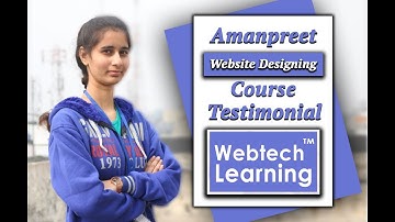 (Amanpreet Kaur) Website Designing Course Testimonial