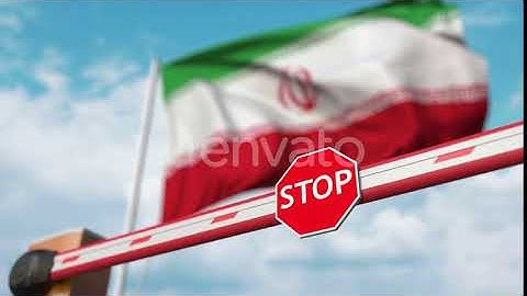 Closed Boom Gate on the Iranian Flag Background | Motion Graphics - Envato elements