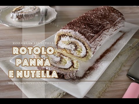 Ricetta Tronchetto Di Natale Giallo Zafferano.Rotolo Panna E Nutella Cake Roll Cream And Nutella Youtube