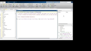MATLAB How to change your working folder in MATLAB from C:\ to any other folder/directory