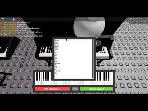 How To Play Take On Me In A Roblox Piano Game Sheet Music Youtube - roblox piano sheets for zedd stay