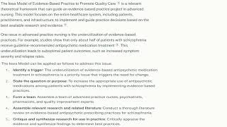 PowerPoint Presentation Theoretical Framework to Support Evidence Based Practice Goal The purpose of