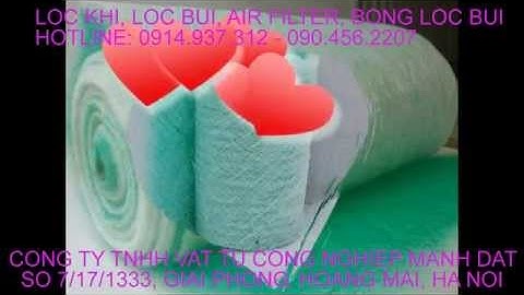 Bông lọc khí, Túi lọc bụi, Tấm lọc bụi không khí G1, Bông lọc G2,G3,G4