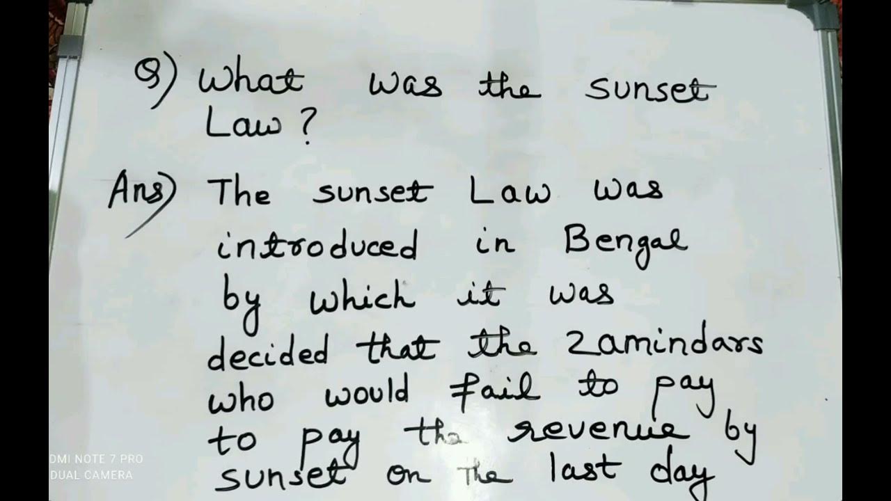 what was the sunset Law? History YouTube