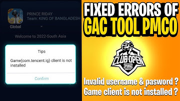 HOW TO USE GAC TOOL 2022 || GAME CLIENT IS NOT INSTALLED TENCENT PMCO 2022|| PUBG  || TYSON GAMING