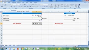 Excel 2007: how to calculate EMI using PMT function in excel