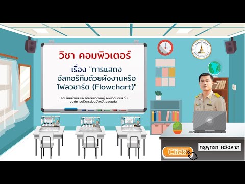 วิชาคอมพิวเตอร์ เรื่อง การแสดงอัลกอริทึมด้วยผังงานหรือโฟลวชาร์ต (Flowchart)