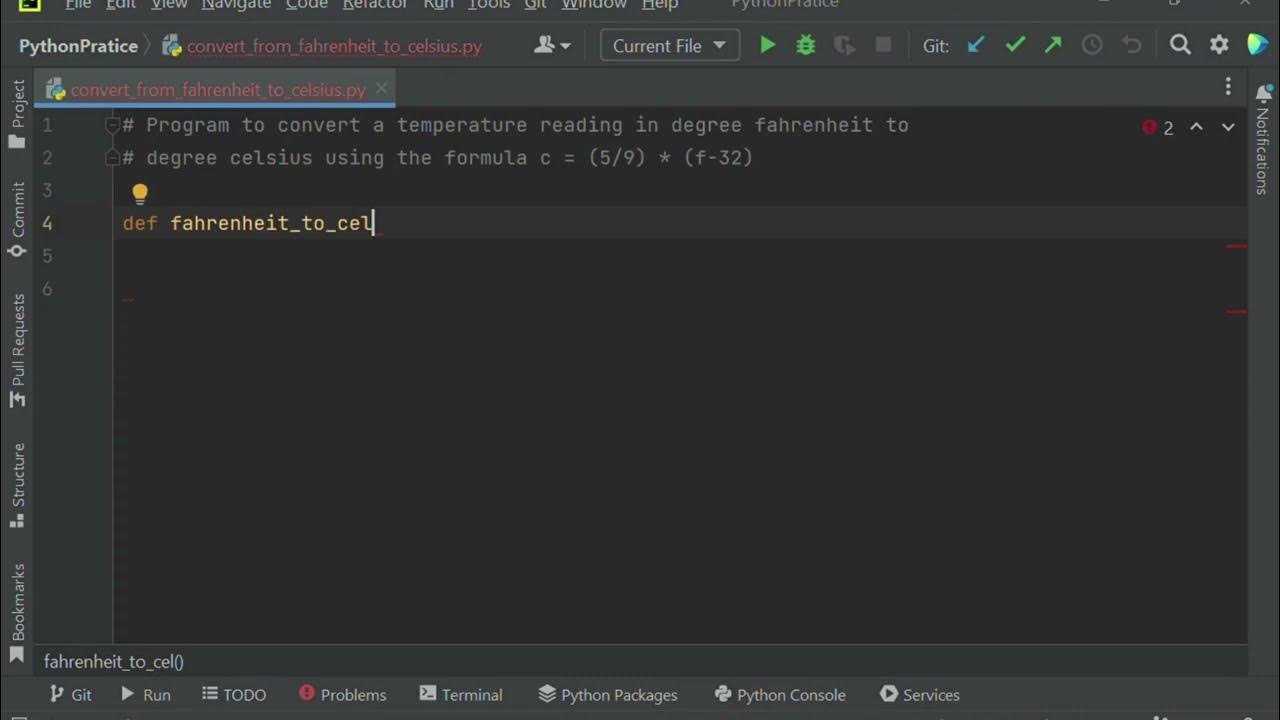 Python program to convert a temperature reading in degree Fahrenheit to ...
