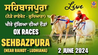 🔴[Live] Sehbazpura | Ludhiana | ਖੀਰੇ ਦੁੱਗਿਆ ਦੀਆਂ ਦੌੜਾਂ | बैलगाड़ी दौड़ | Ox Races | 02 June 2024