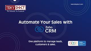Automate Your Sales With Zoho CRM | Webinar | Tekydoct