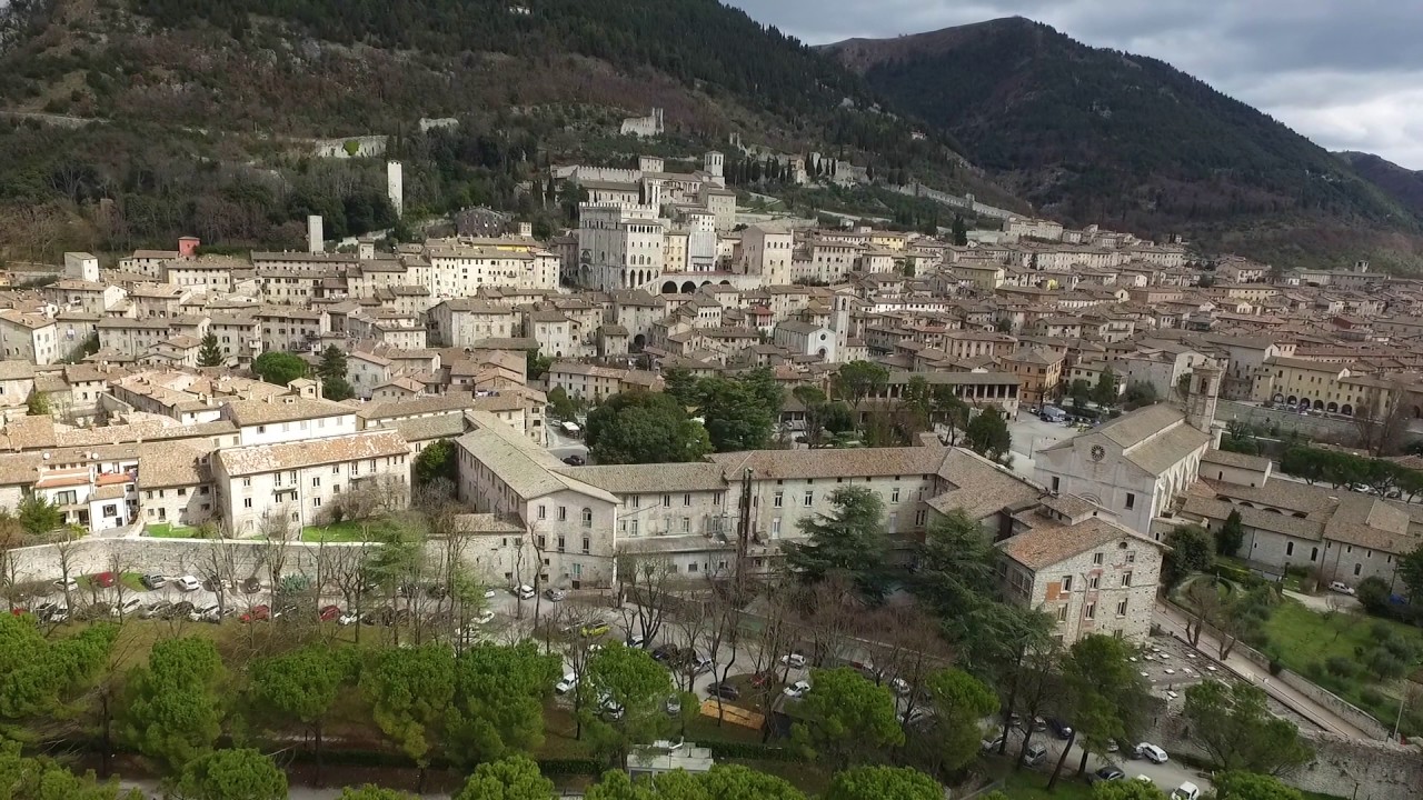 Italy Gubbio (PG) vista Drone