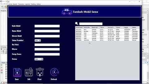 DEMO PROGRAM " RENTAL MOBIL " JAVA NETBEANS