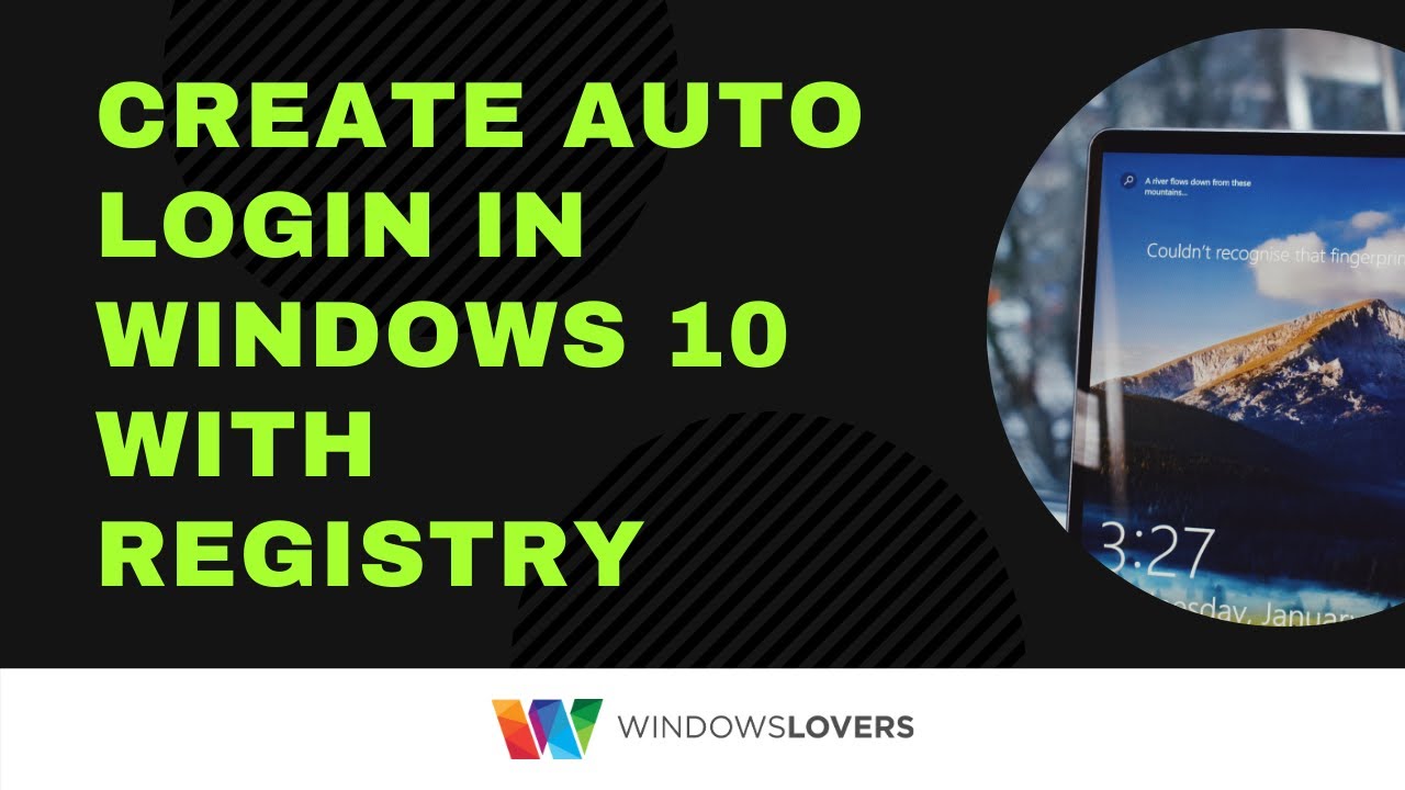 เปิด registry  Update  How To Setup Auto Login In Windows 10 Using Registry