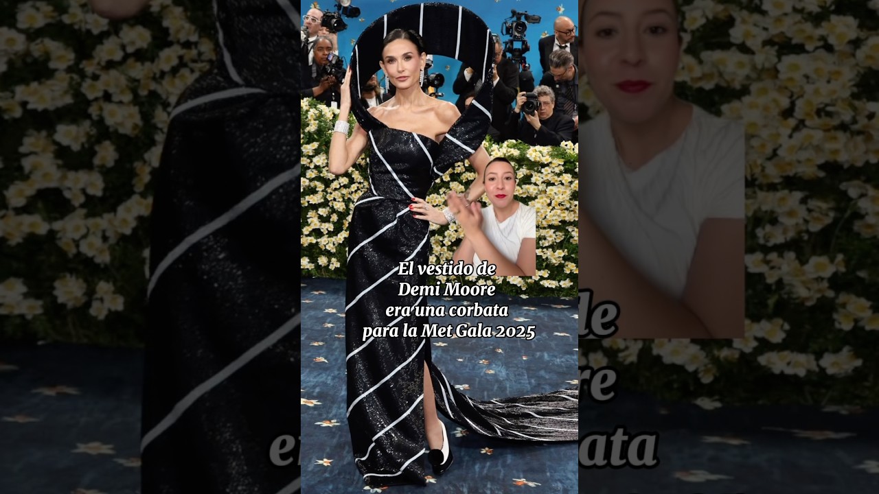 Demi Moore's dress was a tie for the 2025 Met Gala - YouTube