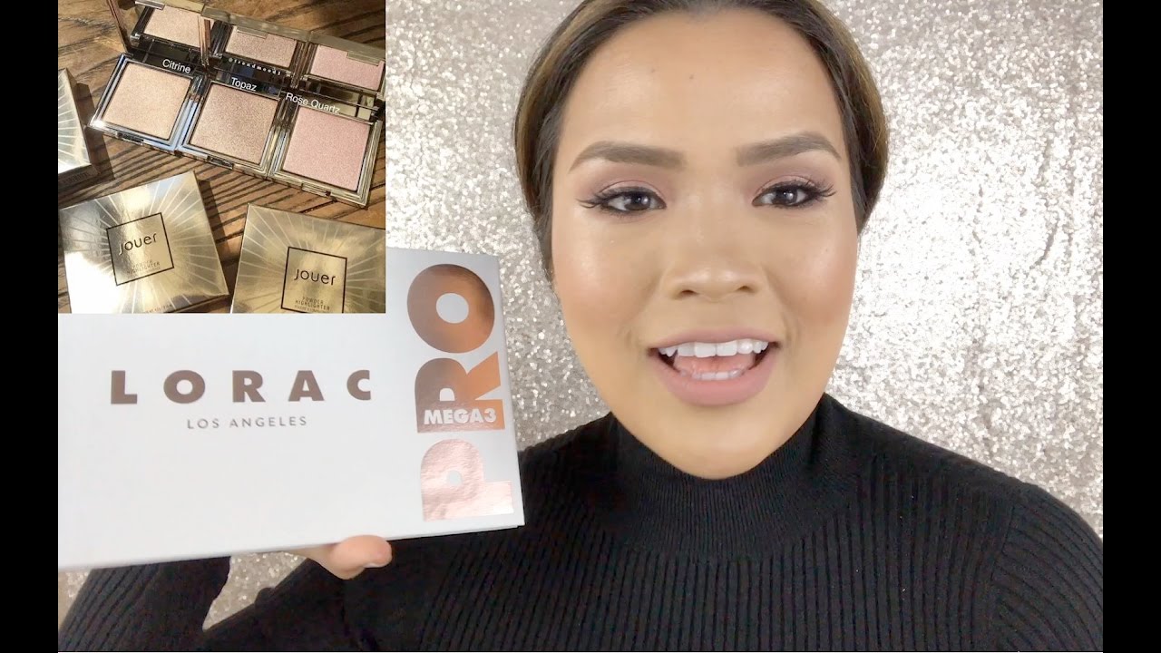 Jouer Highlighter Topaz and Rose Gold Makeup Tutorial -- LORAC PRO PALETTE 3