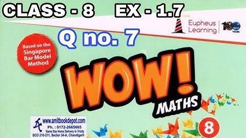 Class 8 Ex 1.7 Q No.7 #Wow_Maths_Book_Solution Ex 1 Rational Number Cbse/Icse Vishu Tutorial