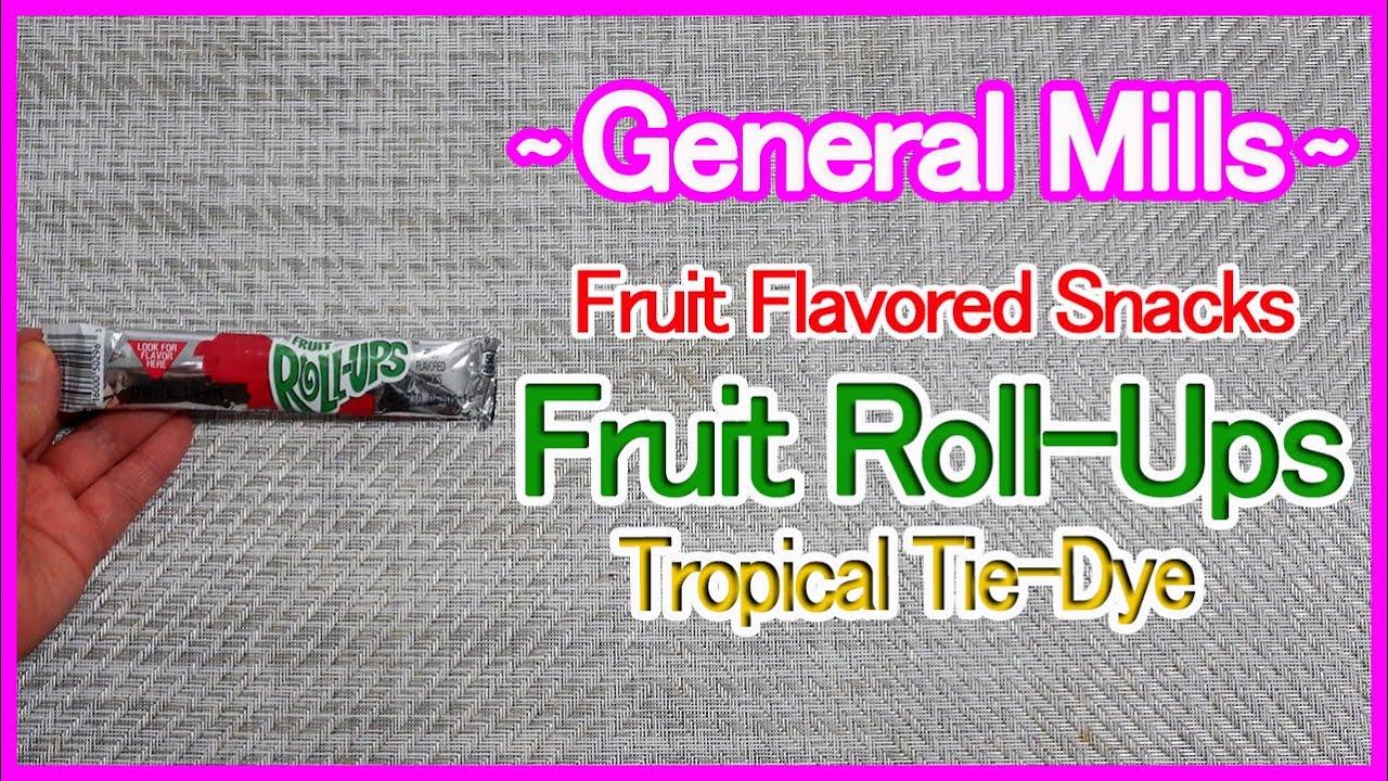 Fruit Roll-Ups Fruit Snacks, Strawberry and Tropical Tie-Dye