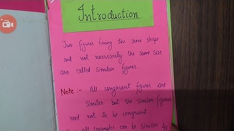 Maths Project /Portfolio on the " Triangles"