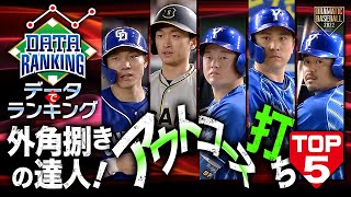 2022【データでランキング】外角捌きの達人！”アウトコース”打ち TOP5