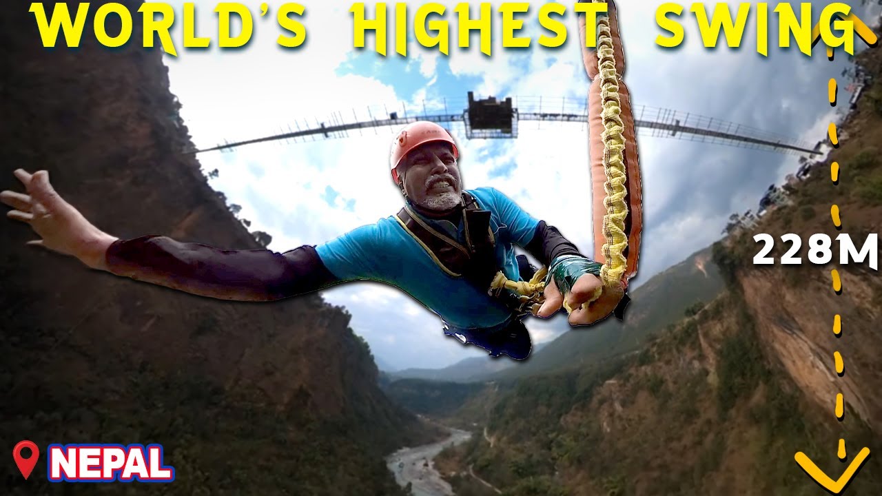 Dad's Thrilling Experience at World's Highest Swing 🔥🥶| The Cliff, Nepal