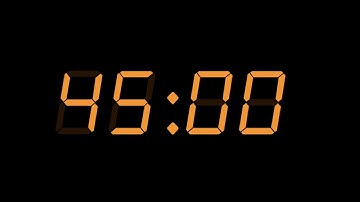 45 Minute Timer, retro orange lcd alarm clock, with Alarm ⏰