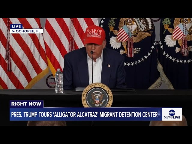 LIVE: Pres. Trump attends roundtable discussion on ‘Alligator Alcatraz’ migrant detention center