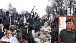 ASKARI ALIYEUAWA NA WASIOJULIKANA AZIKWA MACHAME,RISASI ZAPIGWA JUU,MKE AONGEA KWA UCHUNGU